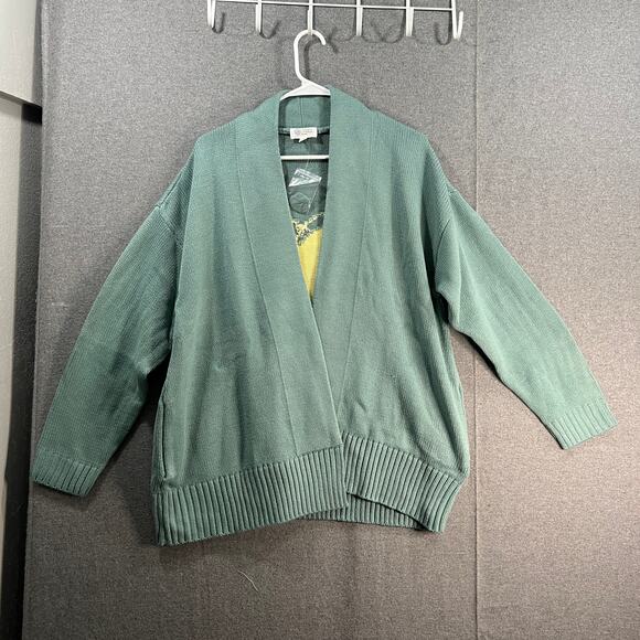 Candace Cameron Bure Regular Novelty Jacquard Open Cardigan Trellis Size Large - Picture 1 of 13